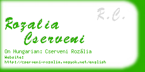 rozalia cserveni business card