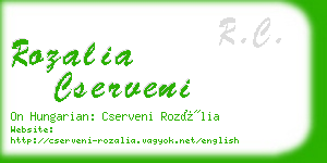 rozalia cserveni business card